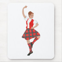 Scottish Highland Dancer Fraser Tartan Mousepads
