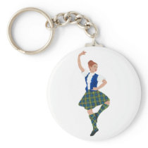 Scottish Highland Dancer MacLaren Tartan Key Chain