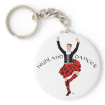 Scottish Highland Dancer Red and Black Key Chains