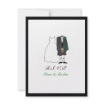 Scottish Kilt Bride & Groom Wedding RSVP invitations