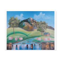 SCOTTISH SHEEP Gordon Bruce Folk Art Post Card