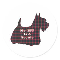 Scottish Terrier BFF Gifts Round Stickers