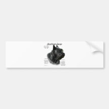 Scottish Terrier (black) History Design Bumper Sticker