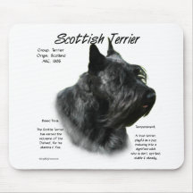 Scottish Terrier (black) History Design Mousepads
