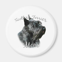 Scottish Terrier (blk) Mom 2 Refrigerator Magnet