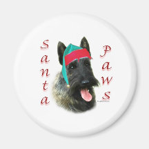 Scottish Terrier (brindle) Santa Paws Magnet
