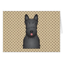 Scottish Terrier Cartoon Greeting Card