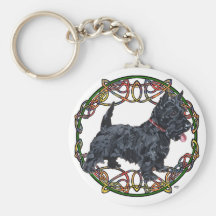 Scottish Terrier Celtic Knotwork Key Chain