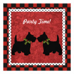 Scottish Terrier Christmas Fun Scottie Dog Custom Invites