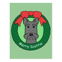 Scottish Terrier Christmas Post Cards