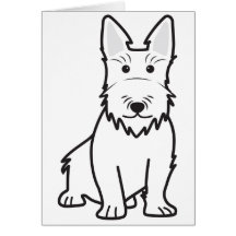 Scottish Terrier Dog Cartoon Greeting Card