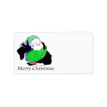 Scottish Terrier Elf Label