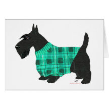 Scottish Terrier in a Sweater Greeting Cards