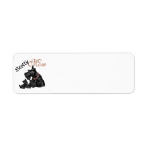 Scottish Terrier Mom & Pups Labels