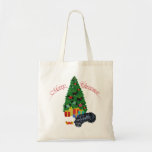 Scottish Terrier Nap Christmas Tote Bags