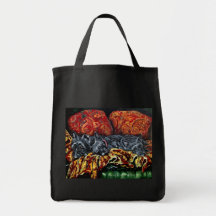 Scottish Terrier Trio on Sofa Bags