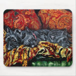 Scottish Terrier Trio on Sofa Mousepad