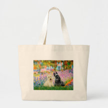 Scottish Terrier (two BW) - Garden Canvas Bags