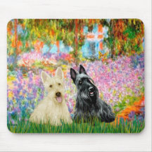 Scottish Terrier (two BW) - Garden Mousepad