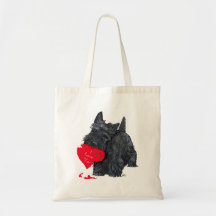 Scottish Terrier Valentine Canvas Bag