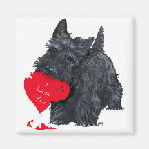 Scottish Terrier Valentine Magnets