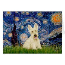 Scottish Terrier (W5) - Starry Night Card