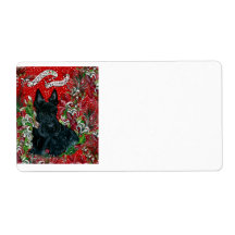 Scottish Terrier Xmas Custom Shipping Labels