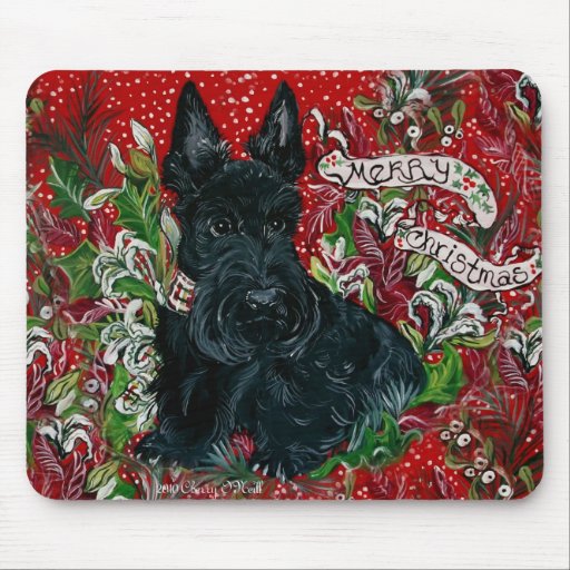 Scottish Terrier Xmas Mouse Pads