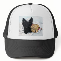 Scottish Terrier & Yorkie Best Friends Trucker Hat