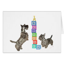 Scottish Terriers Alphabet Blocks Cards