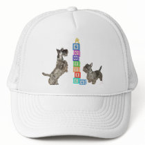 Scottish Terriers Alphabet Blocks Hats