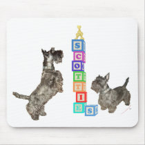 Scottish Terriers Alphabet Blocks Mousepad