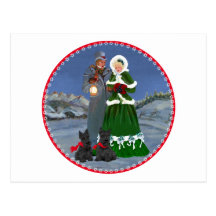 Scottish Terriers Christmas Carol Postcard
