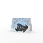 Scottish Terriers in the snow! cards