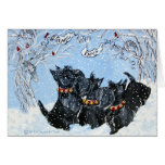 Scottish Terriers in the snow! Greeting Cards