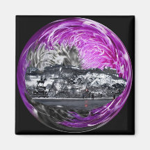 Scottish Thistle & Edinburgh Castle Magnet