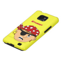 Scowling Boy Cute Pirate Stuff Customizable Samsung Galaxy SII Case