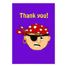 Scowling Boy Cute Pirate Stuff Customizable Custom Invitations