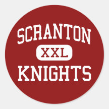 Scranton - chevaliers - haut - Scranton Pennsylvan Autocollant Rond