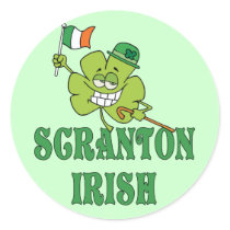 Scranton Irish Round Stickers