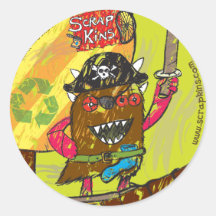 Scrap Kins "Pirates of Smelly Cove" Sticker Sheet