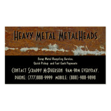 Scrap Metal Recycler Dump or Depot Centre Business Card Template