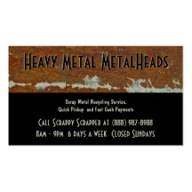 Scrap Metal Recycler Dump or Depot Centre Business Card Templates