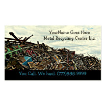 Scrap Metal Recycler Dump or Depot Centre Business Card