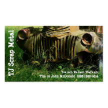 Scrap Metal Recycling & Garbage Pickup Business Card