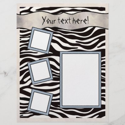 zebra scrapbook paper