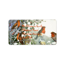 Scrapbook Robins Personalized Address Label