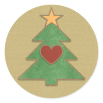 Scrapbook Style Country Christmas Tree Stickers