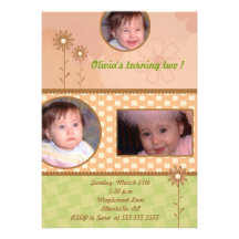 Scrapbook style - photo birthday invites