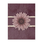 Scrapbook Style Raffia Natural Flower Postcard